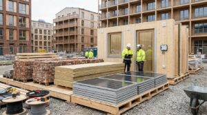 Matériaux circulaires et composants bas carbone sur un chantier européen contemporain
