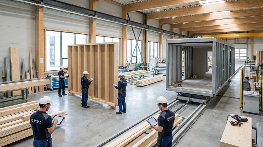 Usine de préfabrication de modules et composants de construction hors-site en Europe