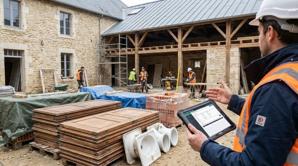 Diagnostic PEMD et matériaux de réemploi sur un chantier de rénovation