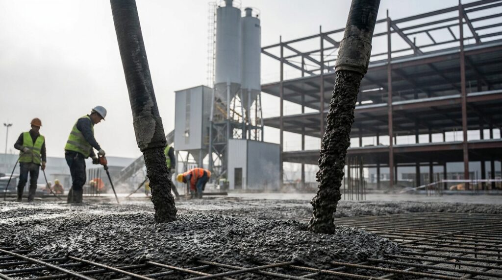 Béton bas carbone en centrale et sur chantier avec mise en avant d'une formulation cimentaire innovante