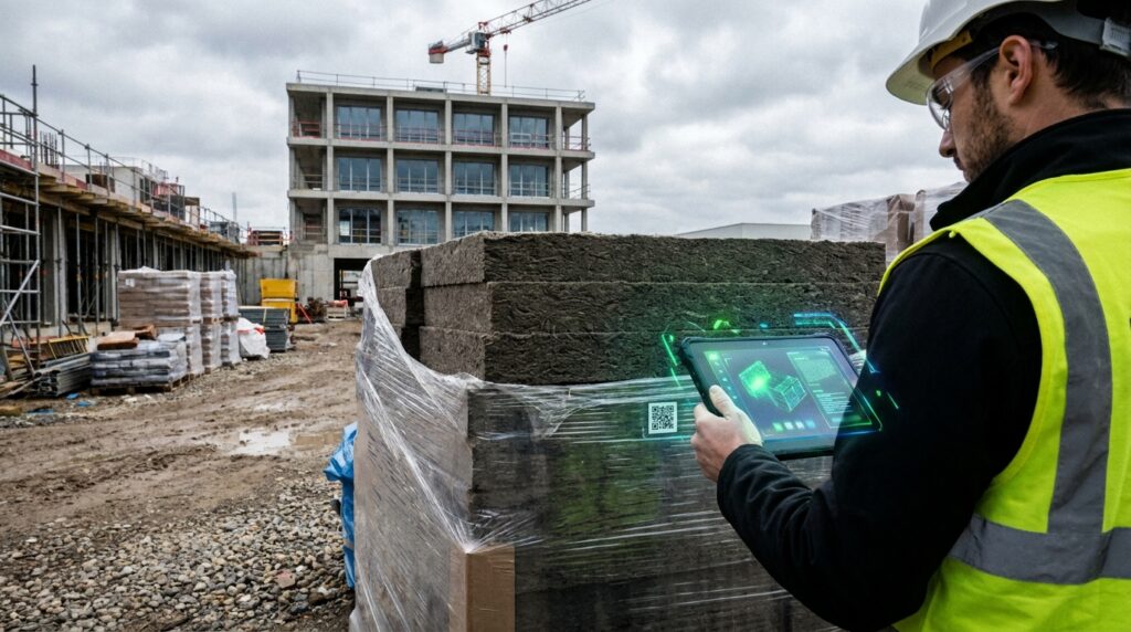 Contrôle sur chantier d’un produit de construction identifié par un passeport numérique